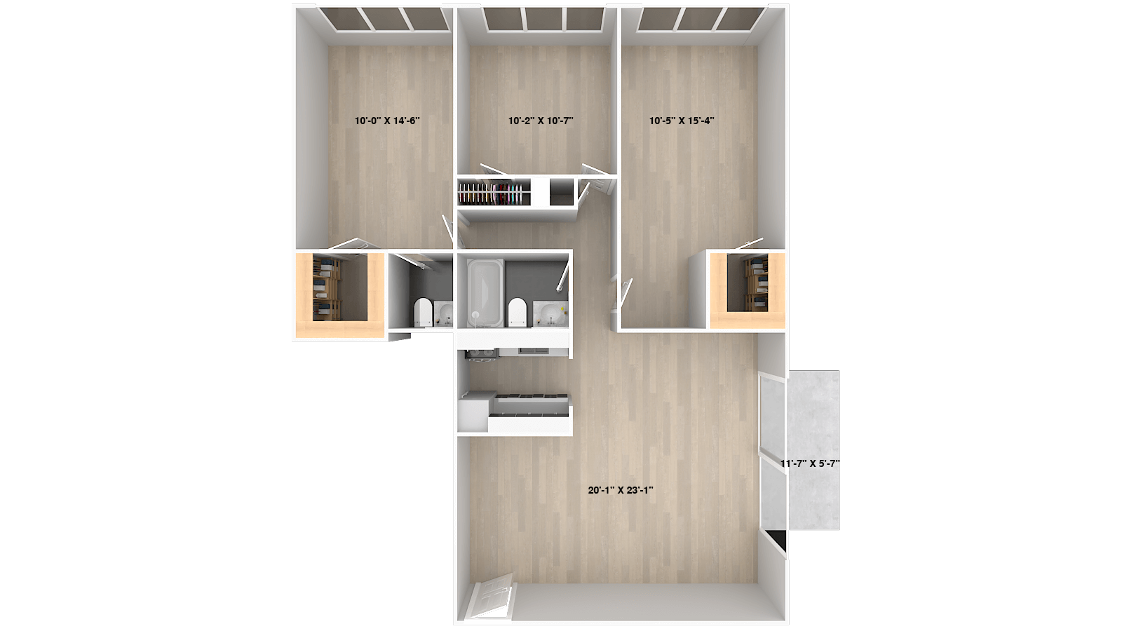 2 Bedrooms